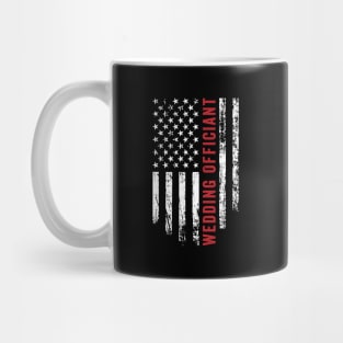 Wedding Officiant American Flag Wedding Mug